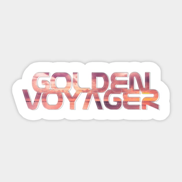 Golden Voyager Sticker by afternoontees